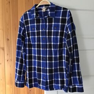 Like New! Duluth Trading Co Shirt Women's Free Swingin' Flannel Small